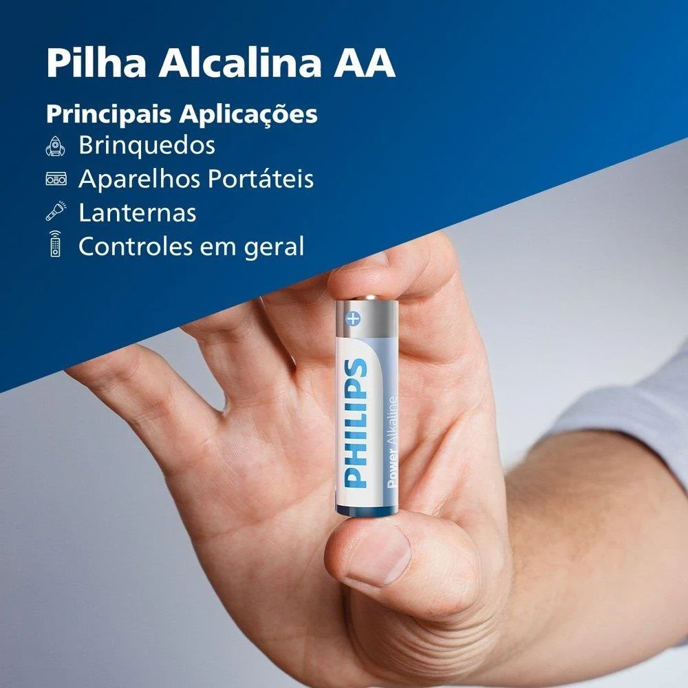 Pilha AA Philips Alcalina com 2 Unidades - view 4
