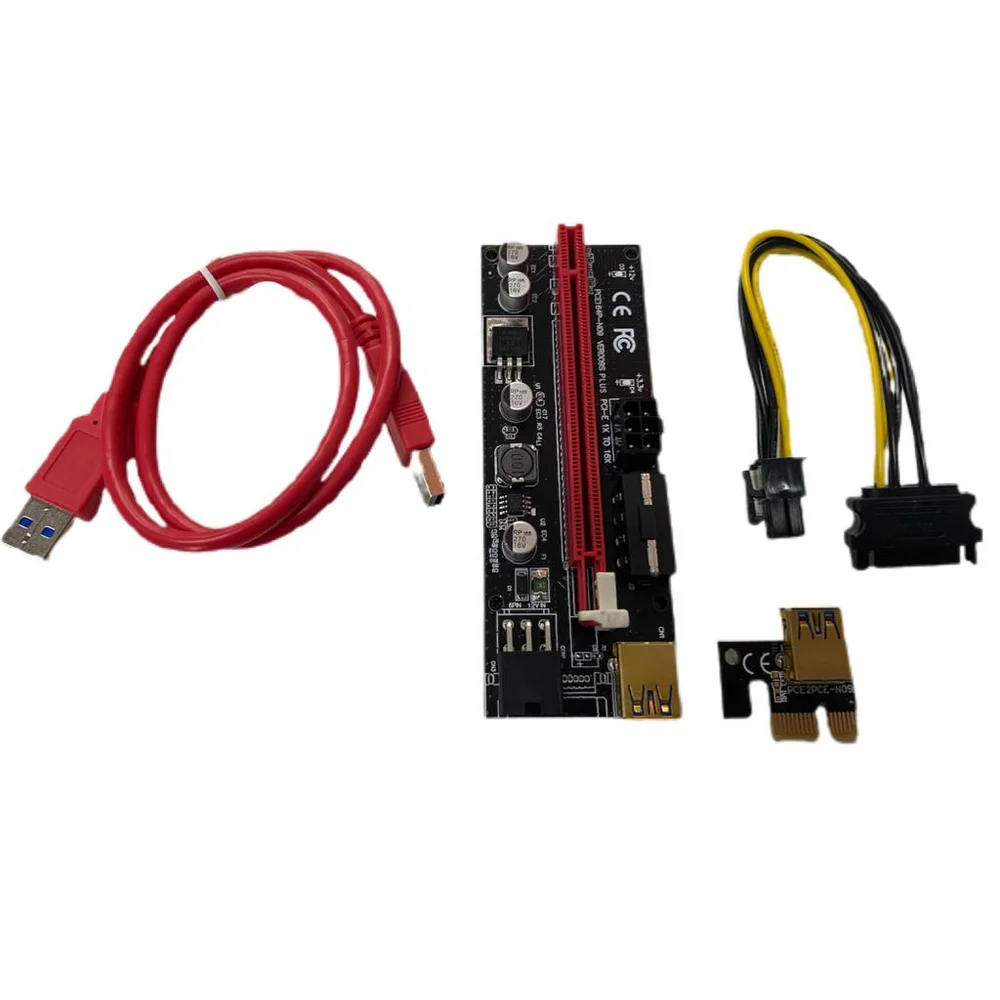 Imagem 3 de 5 do produto Extensor Placa Riser Knup Kp-pl906, Pci-e 009s, Cabo USB 3.0 Vermelho