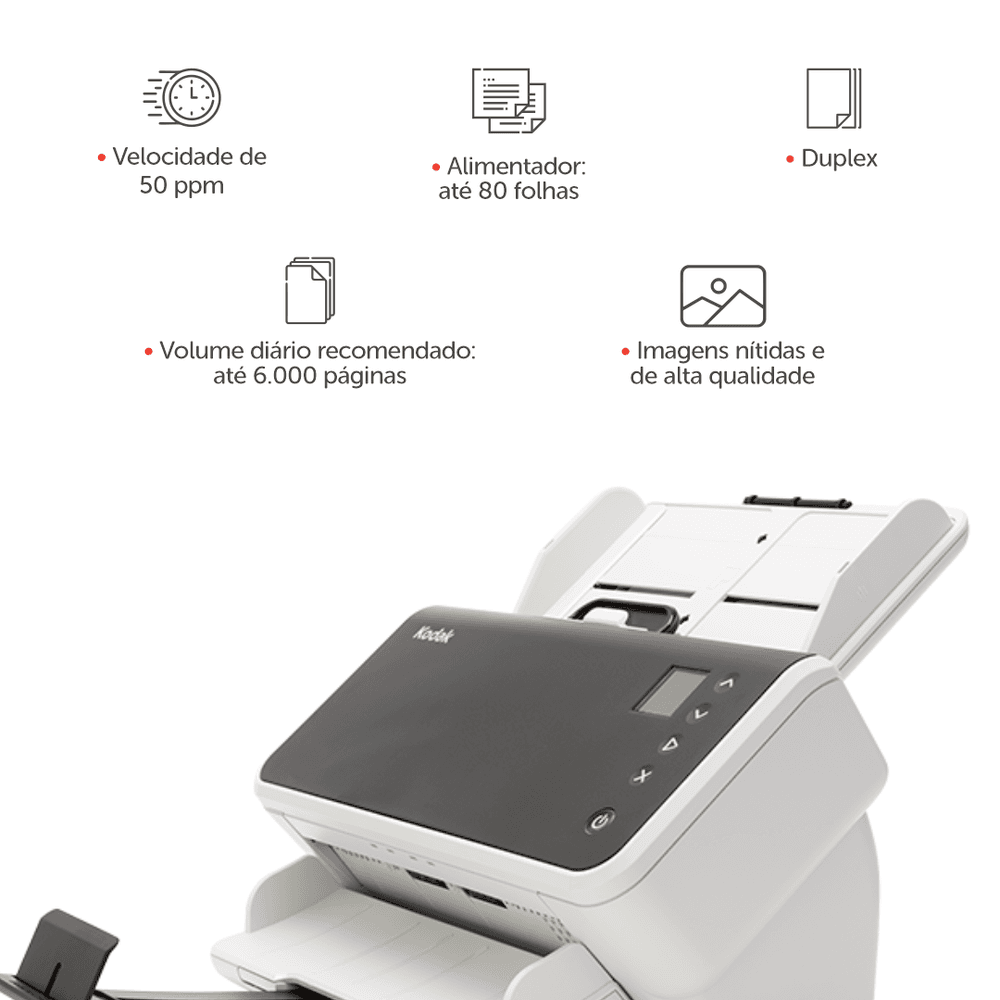 Imagem 2 de 3 do produto Scanner Kodak S2050, 50ppm, Duplex
