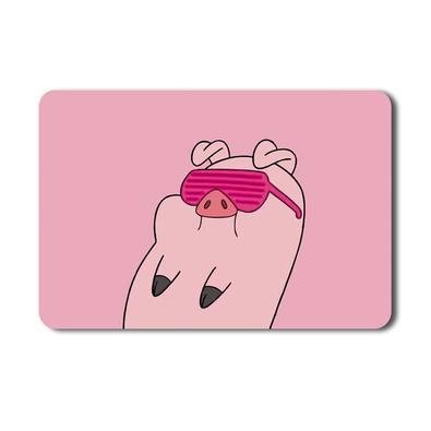 Mousepad Reflex Pig Dance, Rosa, Antiderrapante, Em Tecido