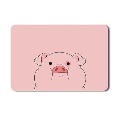Mousepad Reflex Pig Face, Antiderrapante, Em Tecido, Rosa