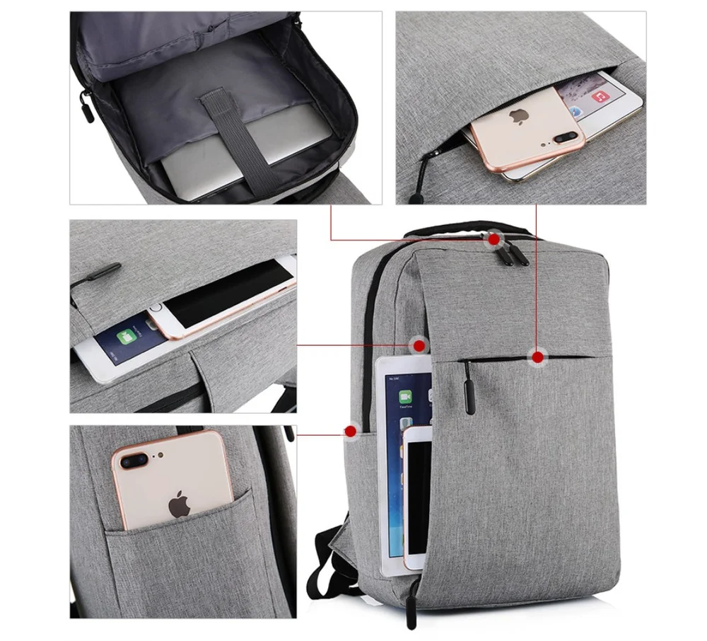 Imagem 3 de 5 do produto Mochila Para Laptop Baseus Basics Series De 13 ", Resistente À Água E A Arranhões, Cinza.