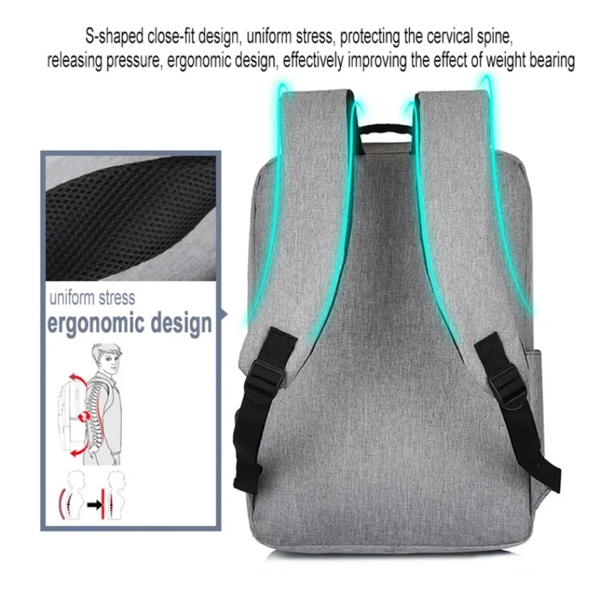 Imagem 4 de 5 do produto Mochila Para Laptop Baseus Basics Series De 13 ", Resistente À Água E A Arranhões, Cinza.