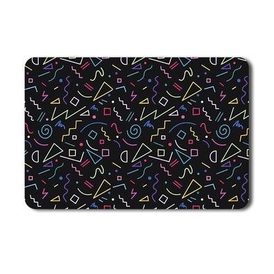 Mousepad Reflex  Com Raio, Antiderrapante, Em Tecido, Preto