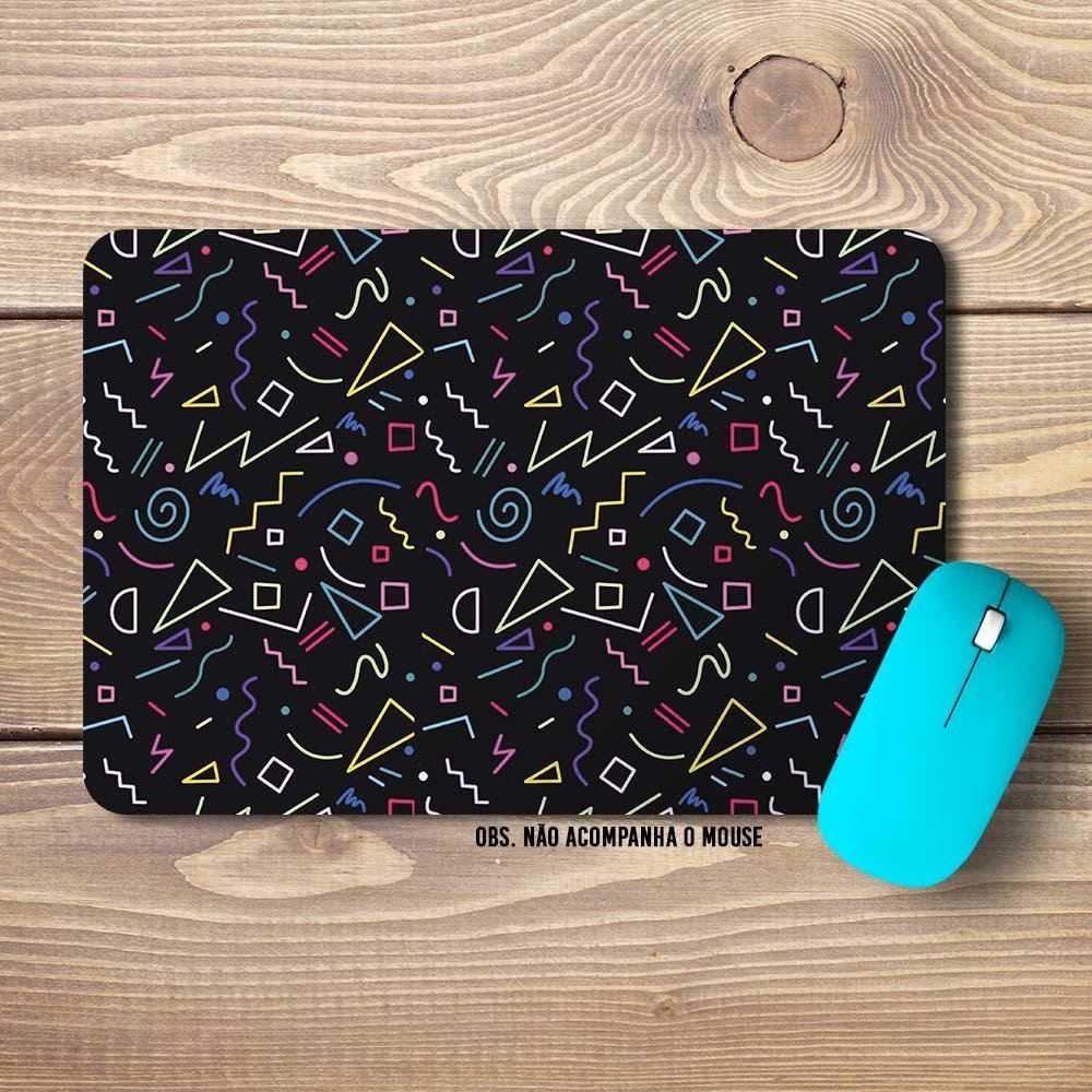 Mousepad Reflex  Com Raio, Antiderrapante, Em Tecido, Preto