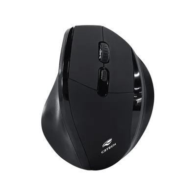 Mouse Sem Fio Ergo, 1600 DPI, Preto, C3tech - M-W120BK