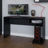 Mesa Caemmum Escrivaninha Gamer Pixel, P/ Computador, C/ Apoio Para CPU, 1 Nicho, Quarto, Preto