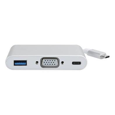 HUB FY USB Romacci, 3 Em 1 Tipo C, USB-C Para USB 3.0, VGA, Adaptador Tipo C, 1080p