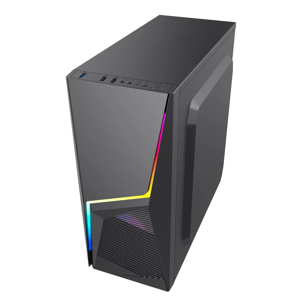 Imagem 2 de 4 do produto Gabinete Gamer Dunamis USB 3.0, Preto, Led RGB - Mca-dunamis/rgb