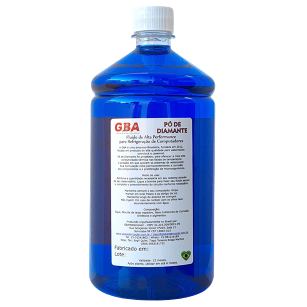 Fluido Gbawatercooler Pó De Diamante - Azul - 1l. 5