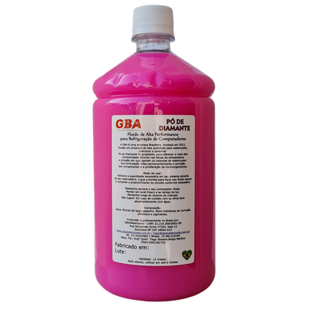Fluido Gbawatercooler Pó De Diamante - Rosa Opaco - 1l. 5