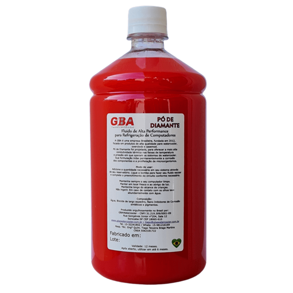 Fluido Gbawatercooler Pó De Diamante - Vermelho Opaco - 1l. 5