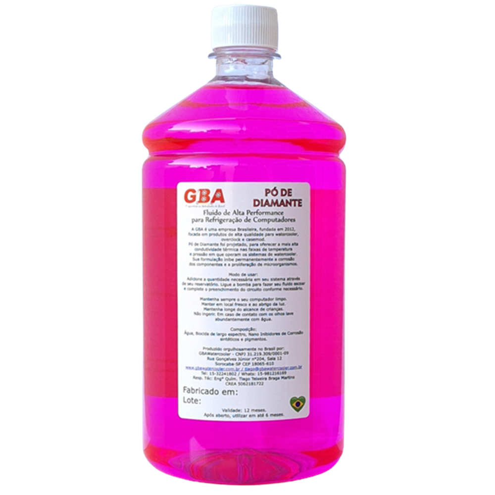Fluido Gbawatercooler Pó De Diamante - Rosa - 1l. 5