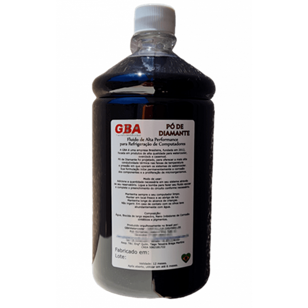 Fluido Gbawatercooler Pó De Diamante - Preto Opaco - 1l. 8