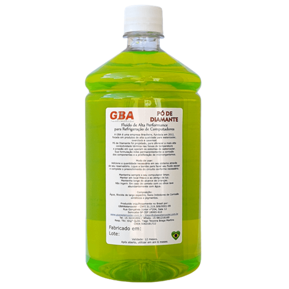 Fluido Gbawatercooler Pó De Diamante - Laranja - 1l. 5