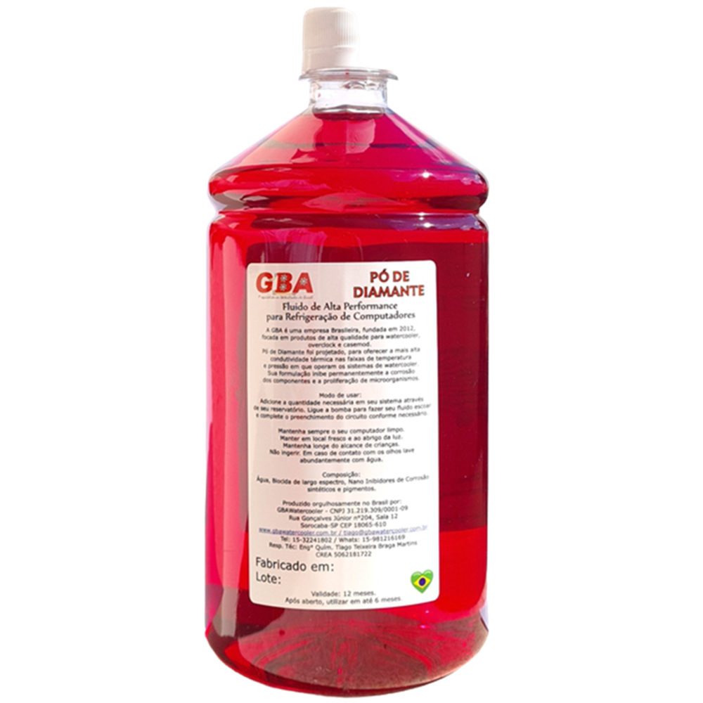 Fluido Gbawatercooler Pó De Diamante - Vermelho - 1l. 5