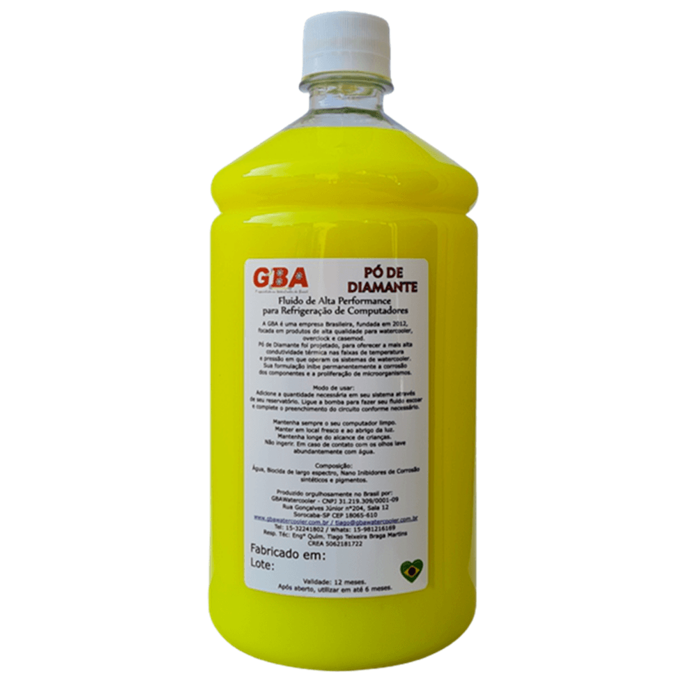Fluido Gbawatercooler Pó De Diamante - Amarelo Opaco - 1l. 5