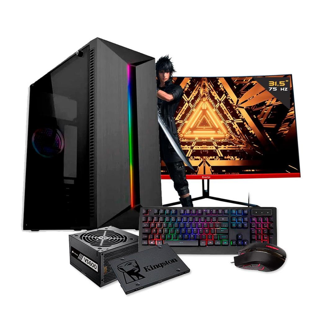 PC Gamer Completo I5 16GB SSD120 1TB Monitor KaBuM