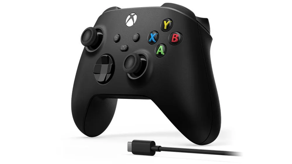 Controle Sem Fio Xbox, C/ Cabo, Carbon Black - view 3