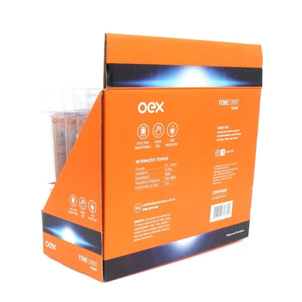 Imagem 4 de 4 do produto Display Com 20 Fones De Ouvido Oex Enjoy Fn407 Orbit