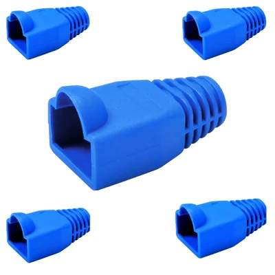 Pacote / Kit Com 50 Unid. Capas Para Plug Rj45 Azul