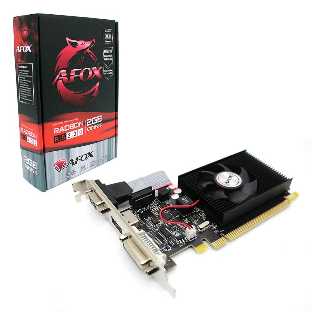 Placa De Vídeo Afox Radeon R5 230, 2gb, Ddr3, 64 Bits, Hdmi/dvi/vga -  Afr5230-2048d3l9 | KaBuM!