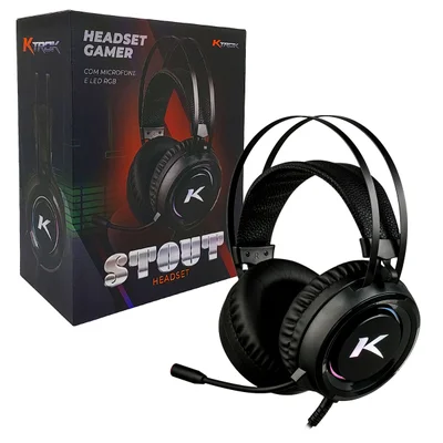 Headset Gamer Ktrok Stout, USB, P2 3.5Mm, Rainbow LED - KT-Stout