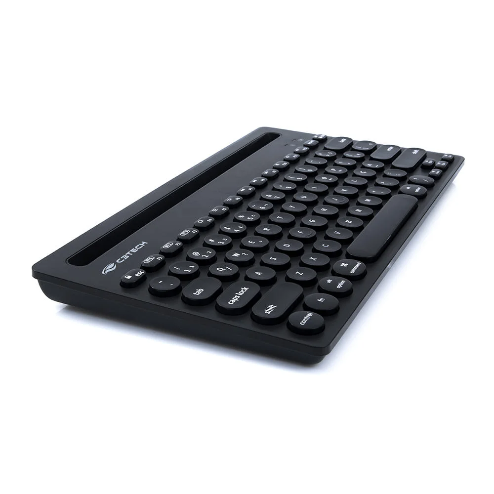 Imagem 2 de 5 do produto Teclado Bluetooth C3tech K-bt200bk Multi-device C/ Suporte Tablet Smartphone - Preto
