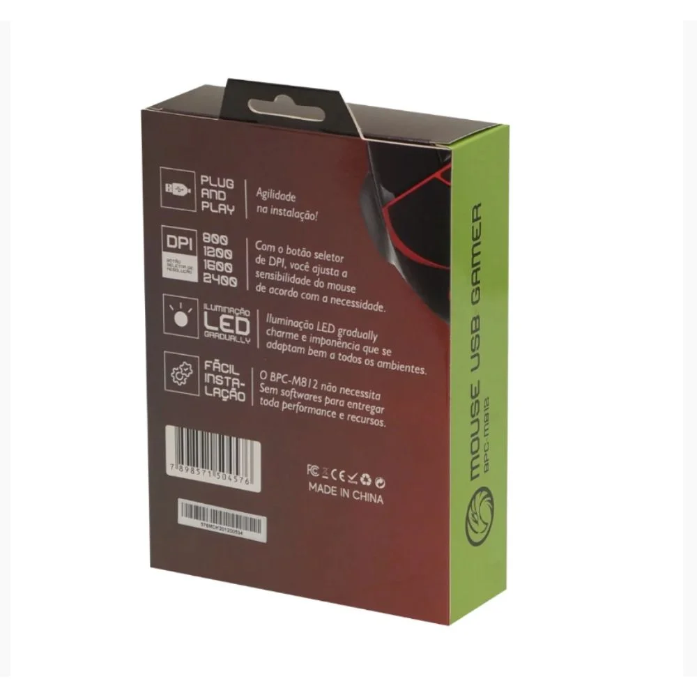 Imagem 3 de 5 do produto Mouse Gamer Iluminação Led Gradually - BPC-M812