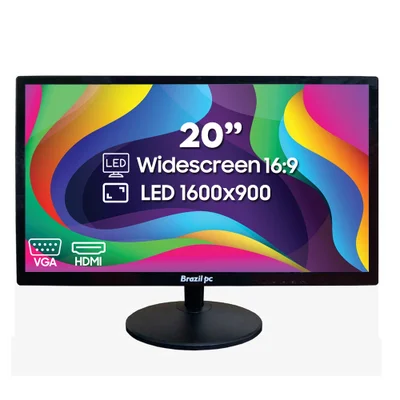 Monitor 20", Led, Widescreen, HDMI, VGA, 60hz, Vesa - 20BPC-KAN