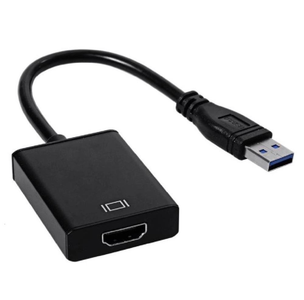 Conversor Adaptador USB 3.0 x HDMI Exbom 1080p, Áudio Vídeo, Compatível PC Win 7/8/10