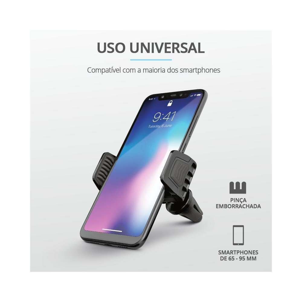 Imagem 3 de 5 do produto Suporte Automotivo Universal Para Smartphones Runo Trust