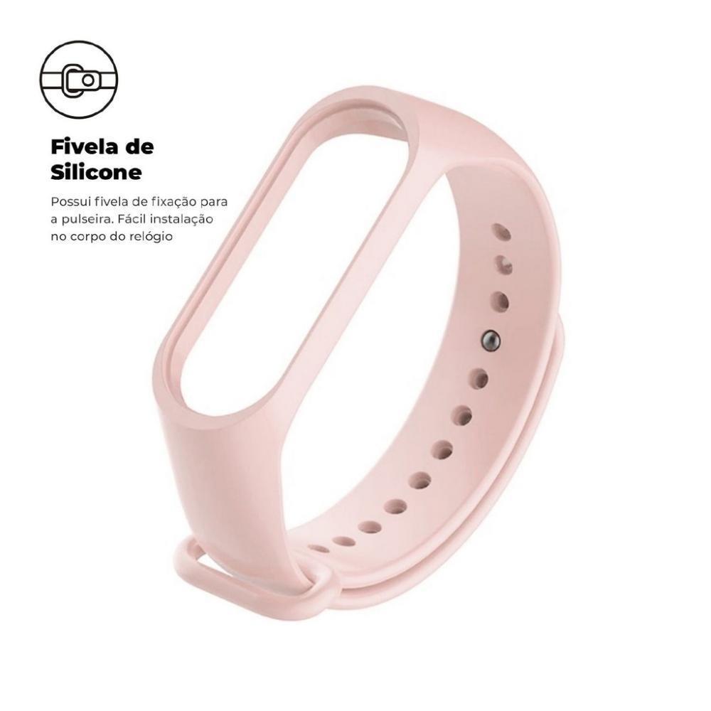 pulseira rosa mi band 5