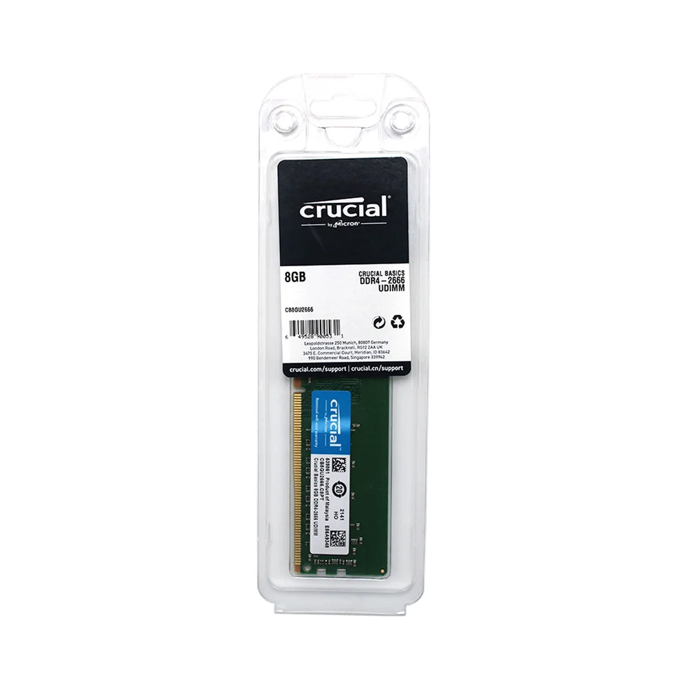 Imagem 5 de 5 do produto Memória Crucial, 8GB, 2666MHz, DDR4, CL19 - CB8GU2666