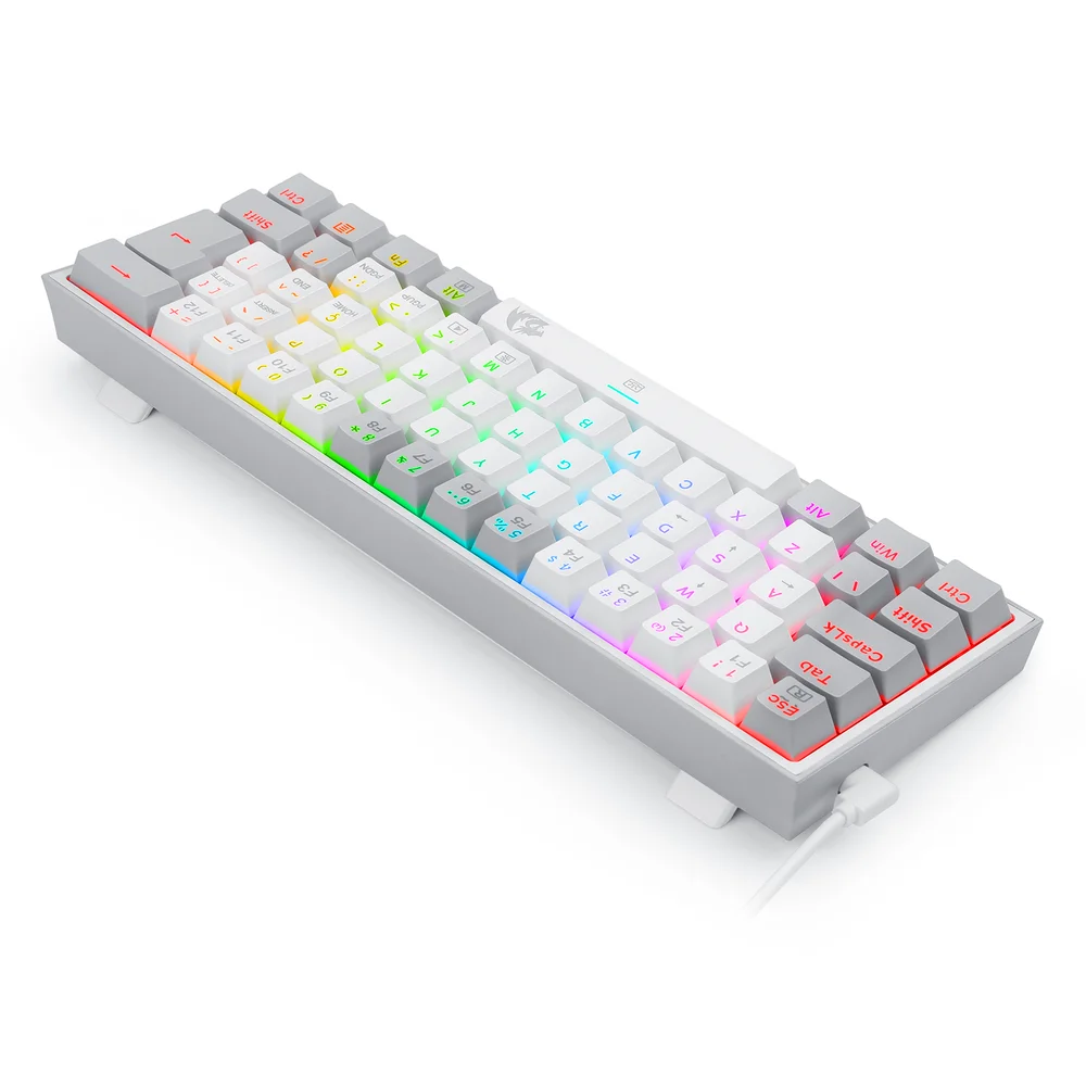Teclado Gamer Com Fio 60 por cento Redragon Fizz Rgb Lunar Dawn Branco E Cinza Outemu Mk2 Blue Abnt2 - K617-rgb-wg (blue) Teclado Gamer Com Fio 60 por cento Redragon Fizz Rgb Lunar Dawn Branco E Cinza Outemu Mk2 Blue Abnt2 - K617-rgb-wg (blue)