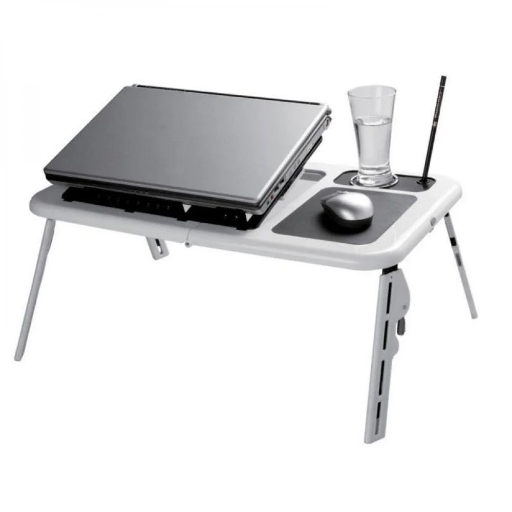 Imagem 2 de 4 do produto Mesa Para Notebook Com 2 Coolers Portátil Dobrável Até 15,4 Polegadas