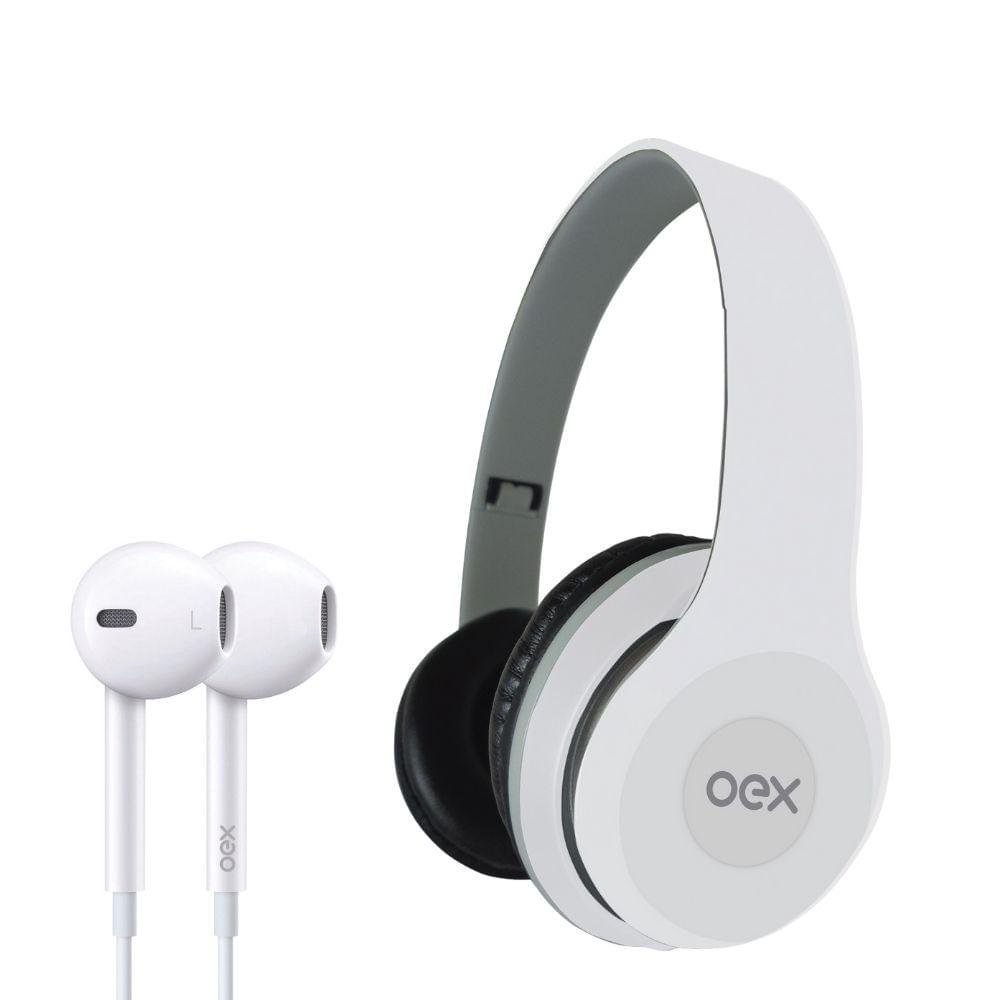Fone De Ouvido Gamer Headset Gorky Hs413 Oex Branco P3