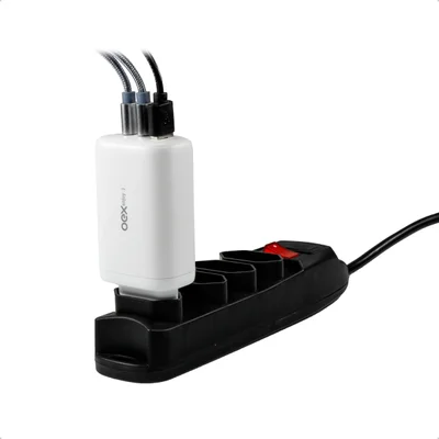 Fonte Carregador Tomada 65w 3 Portas Usb Tipo C Turbo Rápido — foto 4
