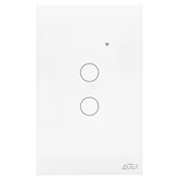 Interruptor Aitek Inteligente 2 Botões 4x1 Wifi 2.4GHz Touch Compatível Com Alexa Google Home E App Aitek Smart - Branco