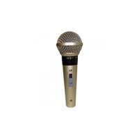 Microfone Profissional SM58, P4, Champanhe, Acompanha Cabo De 5 Metros