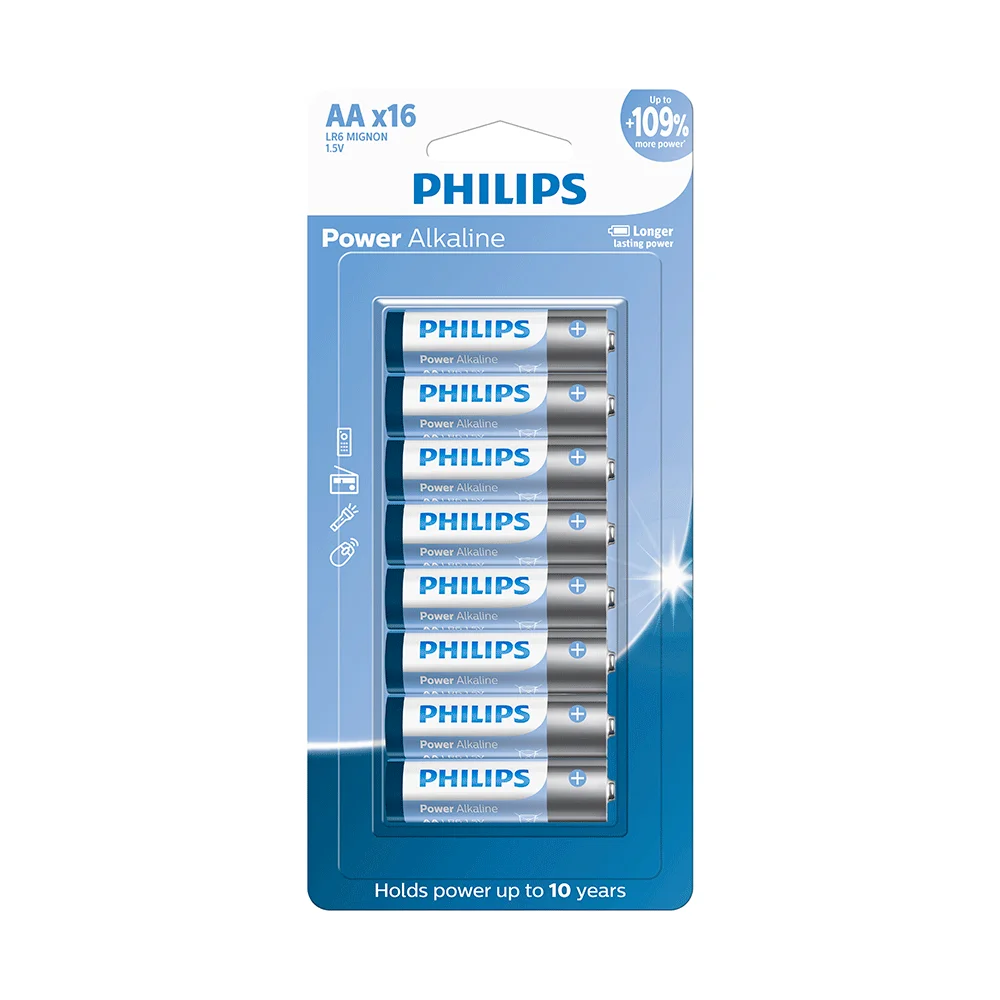 Imagem 1 de 5 do produto Pilhas Alcalinas Aa Blister Com 16 Unidades Lr6p16b/59