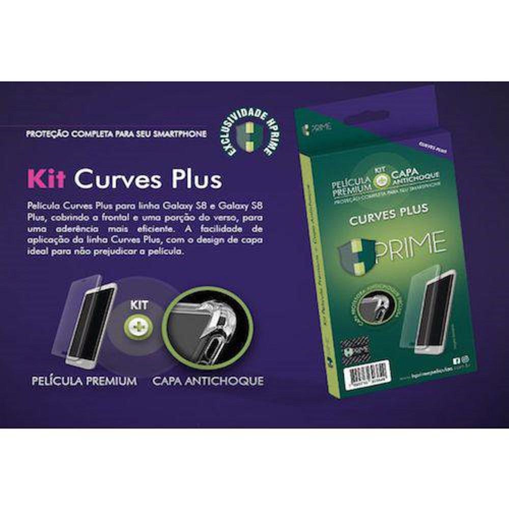 Imagem 2 de 2 do produto Kit Curves Plus - Película Cuves Plus + Capa Antichoque - Samsung Galaxy S8 Plus