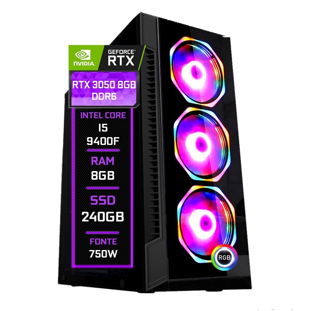 PC Gamer I5 9400f 8GB DDR4 Rtx 3050 KaBuM