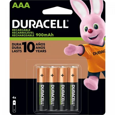 Pilha Recarregável AAA Duracell 900-mah, Cartela Com 4 Pilhas — foto 2