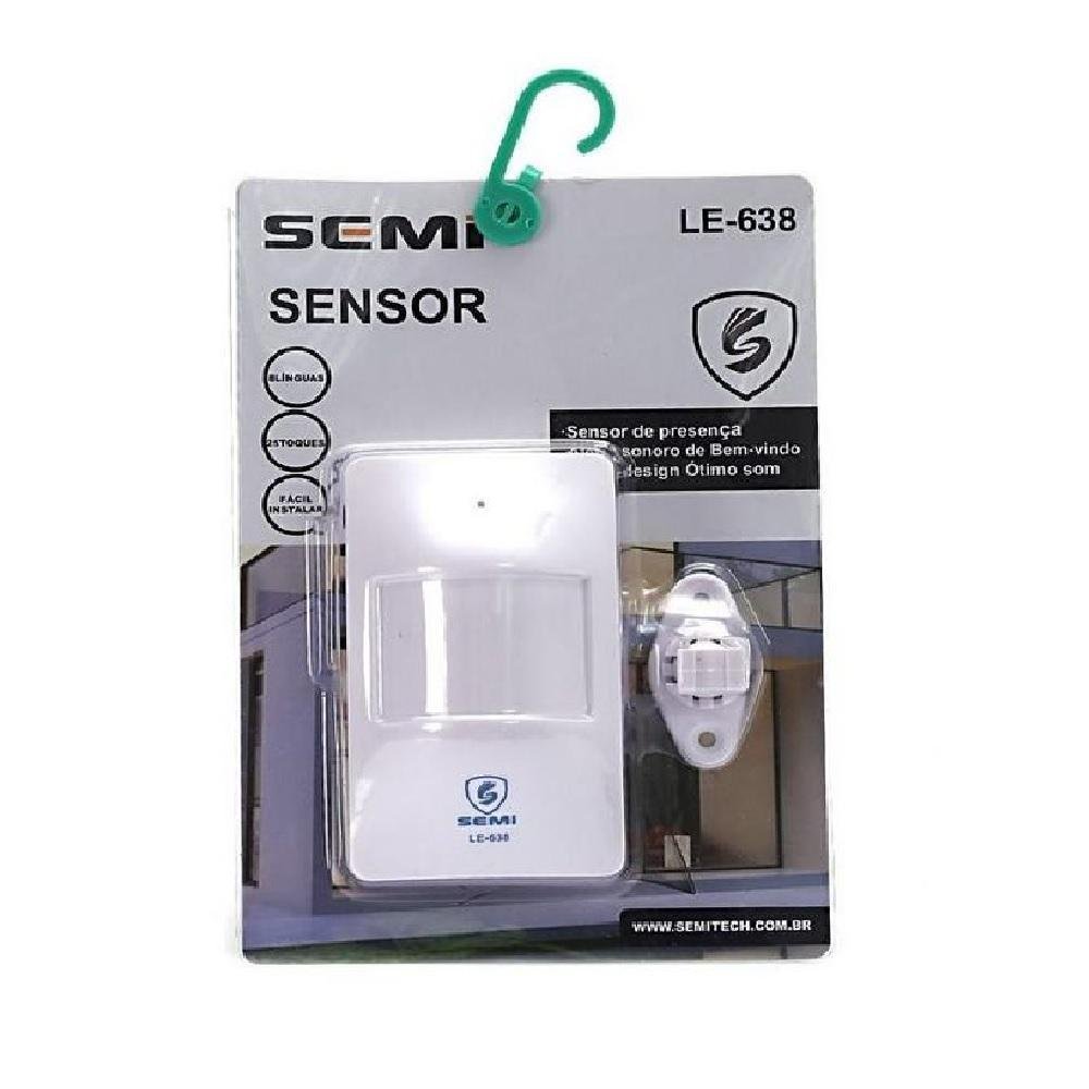 Imagem 3 de 3 do produto Sensor De Presença Anunciador Sonoro Ajustável Campainha Branco