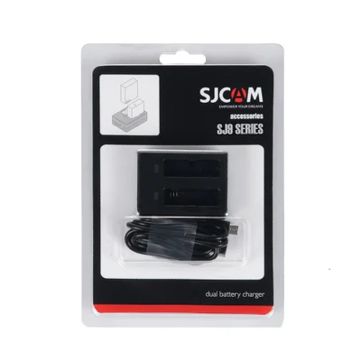 Carregador Duplo De Bateria Para Sjcam 9 E 10 Series