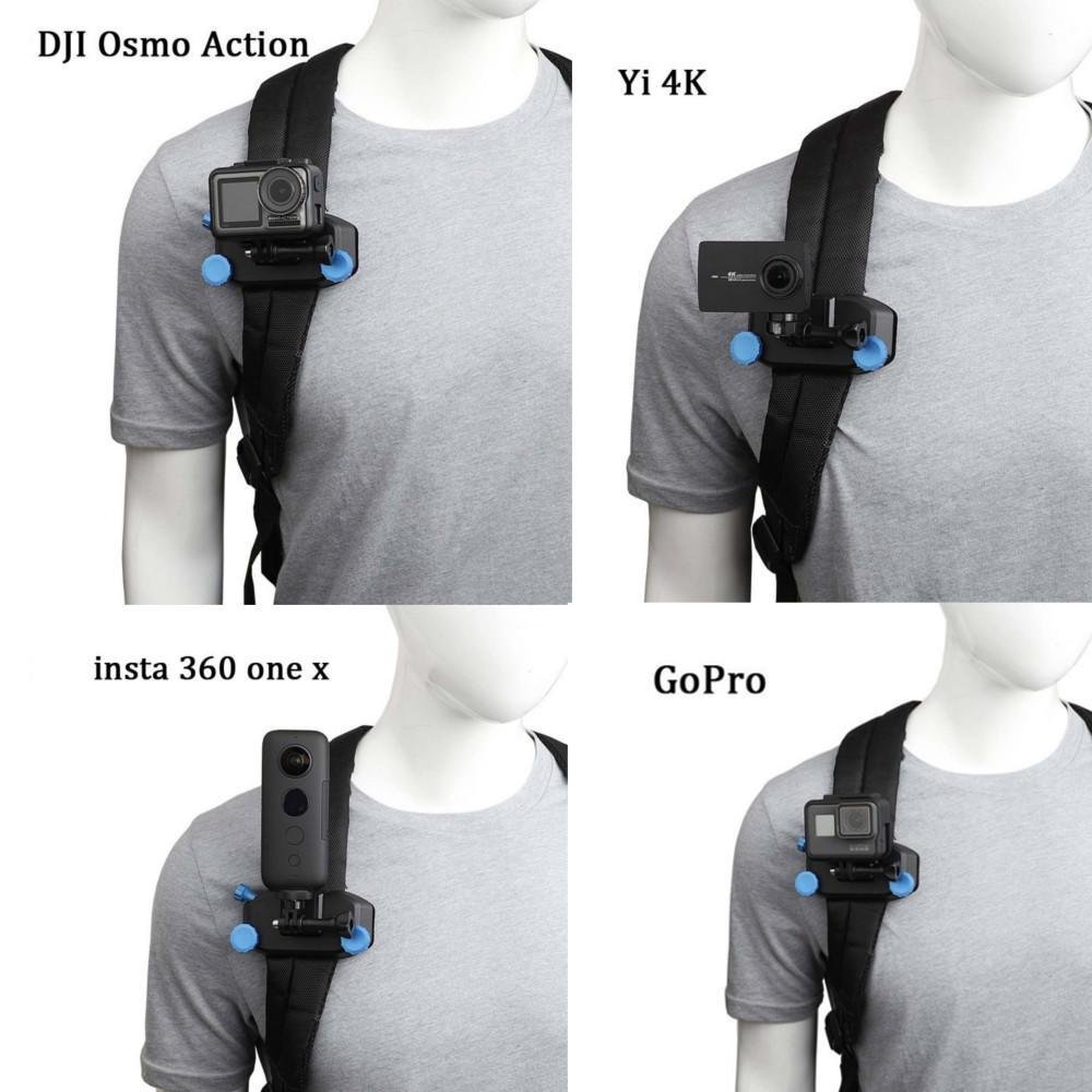 Imagem 2 de 5 do produto Suporte Clipe De Mochila Shoot Colete, Para Câmeras GoPro, Eken, Sjcam, DJI