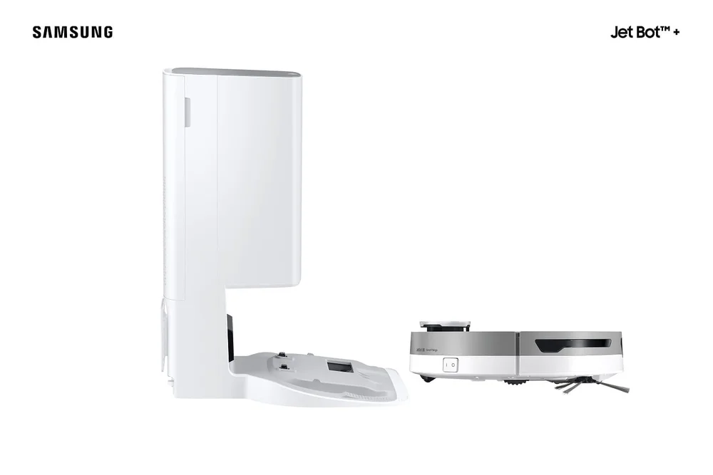 Robô Aspirador De Pó Samsung Jet Bottm+ Com Clean Station, Wi-fi, Sensor Lidar Branco 127 V Robô Aspirador De Pó Samsung Jet Bottm+ Com Clean Station, Wi-fi, Sensor Lidar Branco 127 V