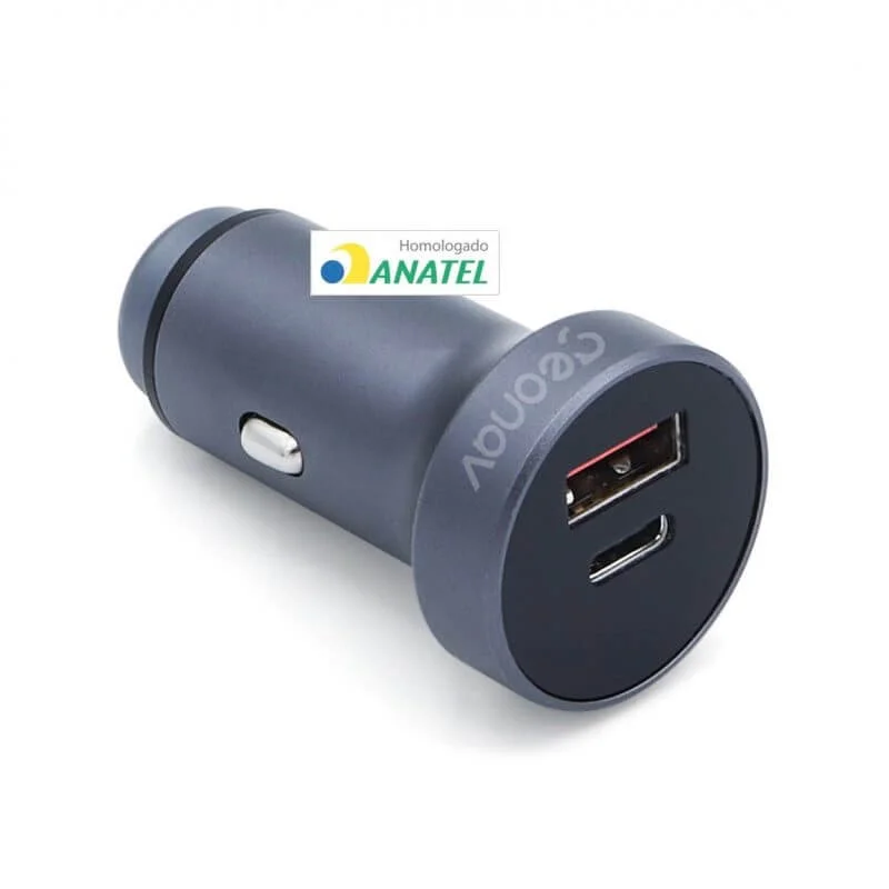 Imagem 2 de 5 do produto Carregador Veicular Ultrarrápido Superpower, 38w, Geonav - Ch38pdqc