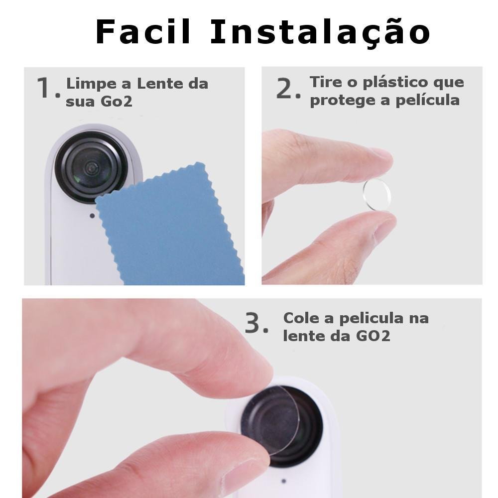 Imagem 4 de 4 do produto Película De Vidro Para Lente Da Câmera Insta360 Go 2